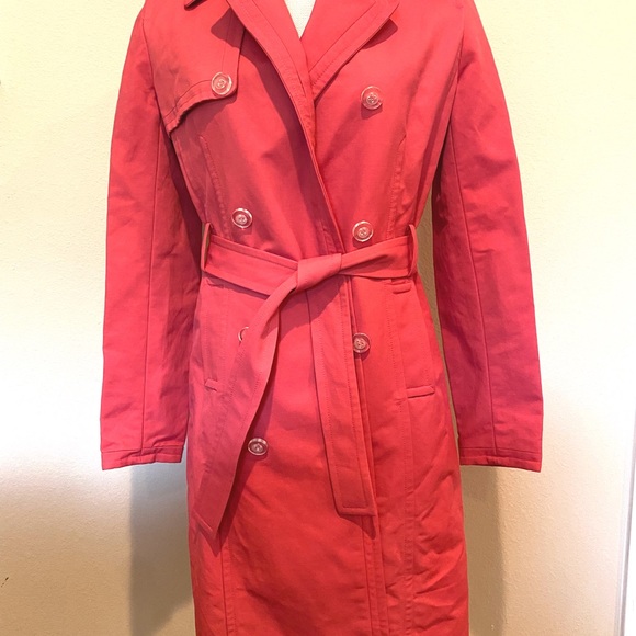 Express Jackets & Blazers - Express Designer Studio Coral Mid-Long Coat Small